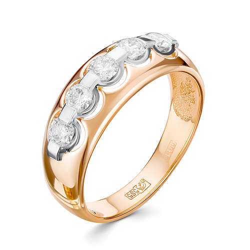 кольцо Белое  Золото 585 пробы  бриллиант