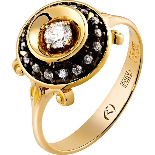 Купить кольцо Ринго ❤️ арт. Зк-7237 в Омске по цене от 115860 руб., Металл:Золото, Проба: 585. Вставка: Бриллиант