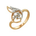 кольцо Комбинированное  Золото 585 пробы  бриллиант