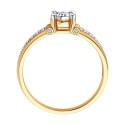 кольцо Комбинированное  Золото 585 пробы  Бриллиант