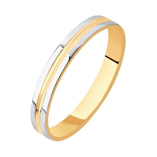 кольцо. Комбинированное  Золото 585.  арт. 110153 от производителя Соколов в Омске