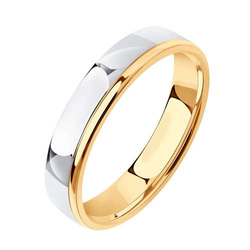кольцо. Комбинированное  Золото 585.  арт. 110156 от производителя Соколов в Омске