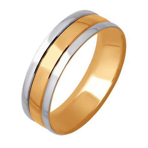 кольцо. Комбинированное  Золото 585.  арт. 110164 от производителя Соколов в Омске