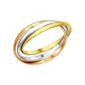 кольцо. Комбинированное  Золото 585.  арт. 011069 от производителя Соколов в Омске