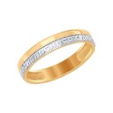 кольцо. Комбинированное  Золото 585.  арт. 017120 от производителя Соколов в Омске