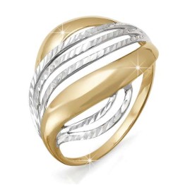 кольцо. Комбинированное  Золото 585. 