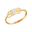 кольцо. Комбинированное  Золото 585.  арт. 016756 от производителя Соколов в Омске