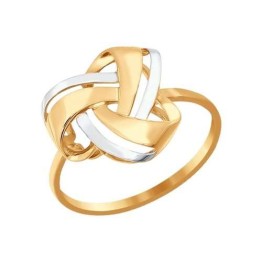 кольцо. Комбинированное  Золото 585. 